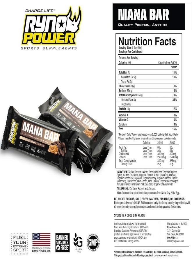 Ryno Power "Ryno Power Mana Protein Bar Caddy (12 Servings) 'Chocolate Peanut Butter' - Image 5