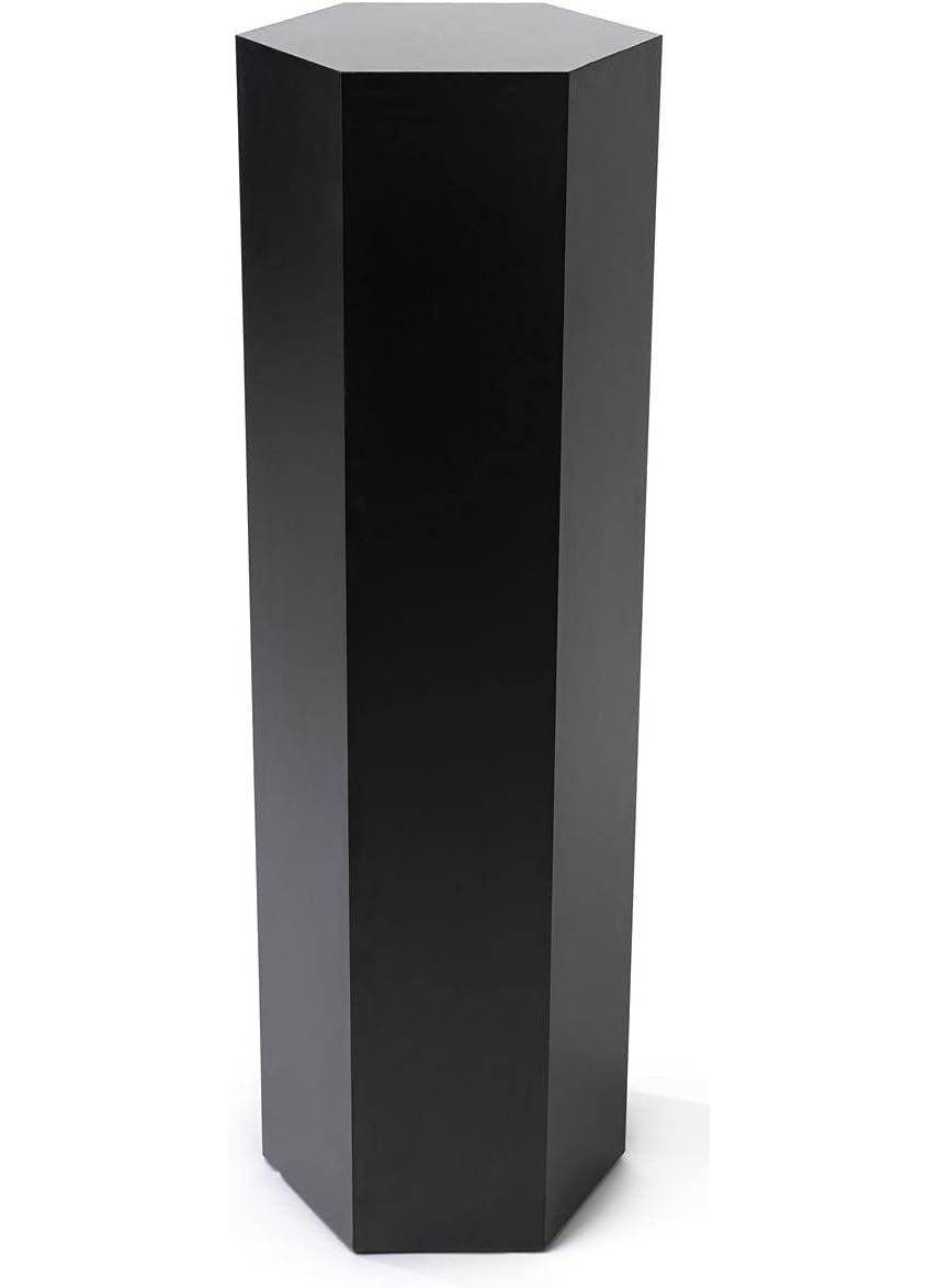 Displays2go Displays2go 6Sided Retail Pedestal Stand Laminate 36inch Tall  Black SMHEXPD36BLK  - Image 1