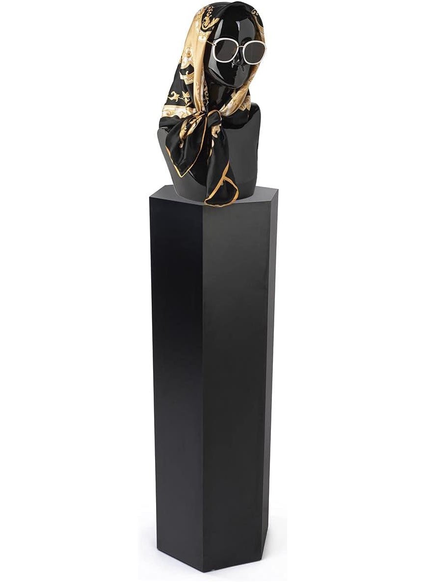 Displays2go Displays2go 6Sided Retail Pedestal Stand Laminate 36inch Tall  Black SMHEXPD36BLK  - Image 2
