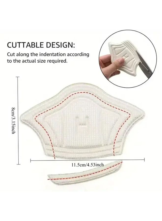 Beige 20pcs 10pairs Adjustable Heel Pads Cushion Inserts for Sports Shoes Anti-wear Foot Protector - Image 4