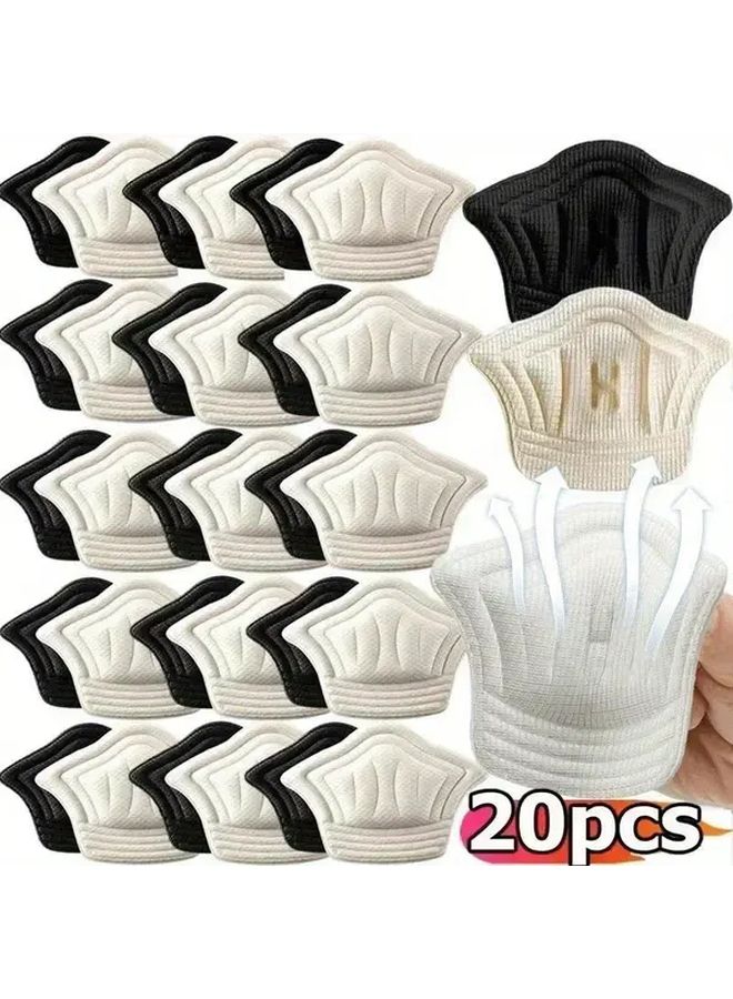 Beige 20pcs 10pairs Adjustable Heel Pads Cushion Inserts for Sports Shoes Anti-wear Foot Protector - Image 2