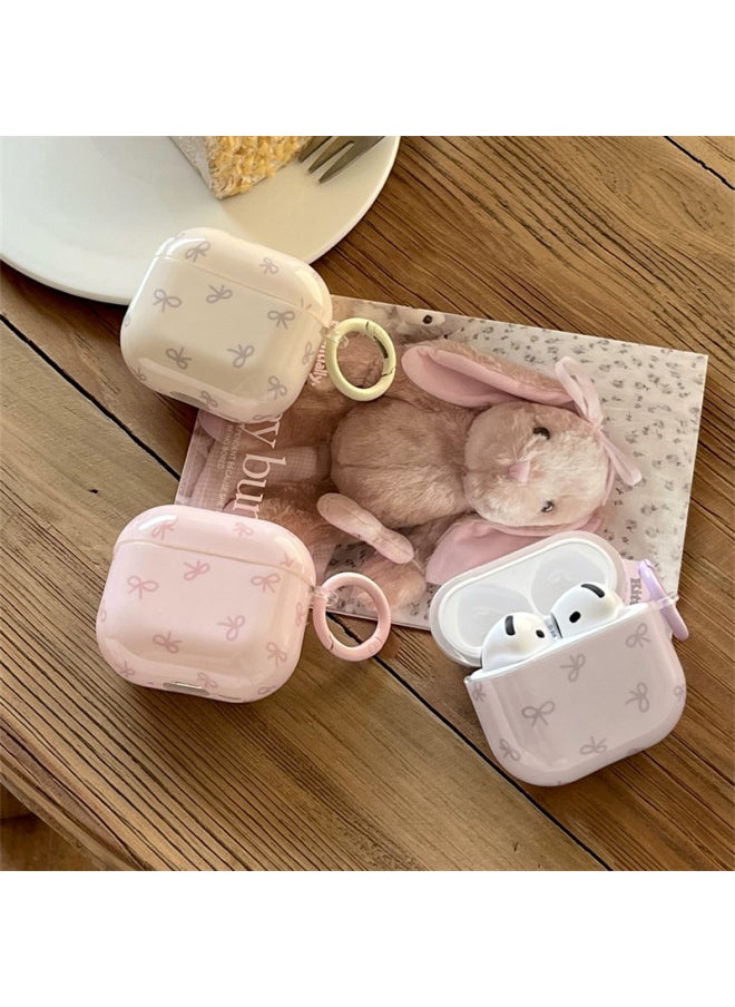 Generic - Macaron Bow AirpodsPro2 Earphone Case For Apple 1/2/3/4 Generation Wireless Bluetooth Protective Case-Color:Cream Bow + Yellow Ring-Applicable Models:Airpods Pro - Image 1