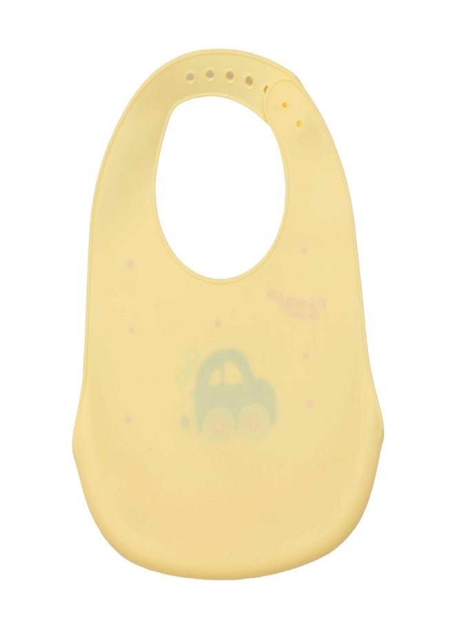 Yellow Bee Silicone Car Print Bib with Crumb Catcher and Adjustable Closure for Boys, Yellow, 6-36 Months - Image 3