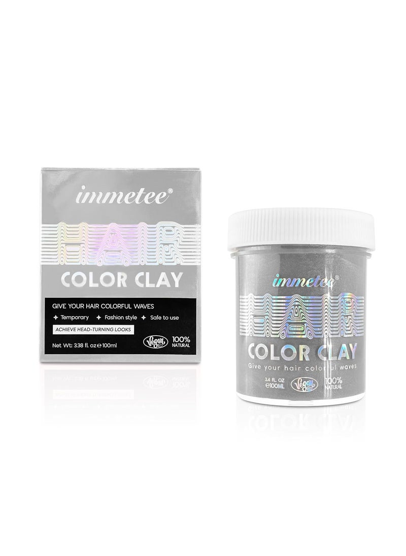 Immetee immetee Hair Color Wax Temporary Hair Color Wax Temporary Hair Tinting Gifts for Children Girls Washable for Christmas Party Cosplay Birthday 100g Grey 