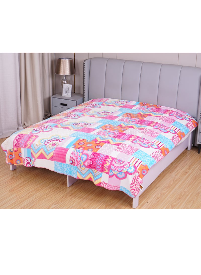 ستارجولد بطانية سحابية فاخرة من طبقة واحدة بتصميم منفصل على الجانبين 100% بوليستر سبن غزل تم الحصول عليها من البوليستر البكر وهو مناسب للشتاء وموسم الأمطار 220 × 240 سم 11 رطل - Image 1