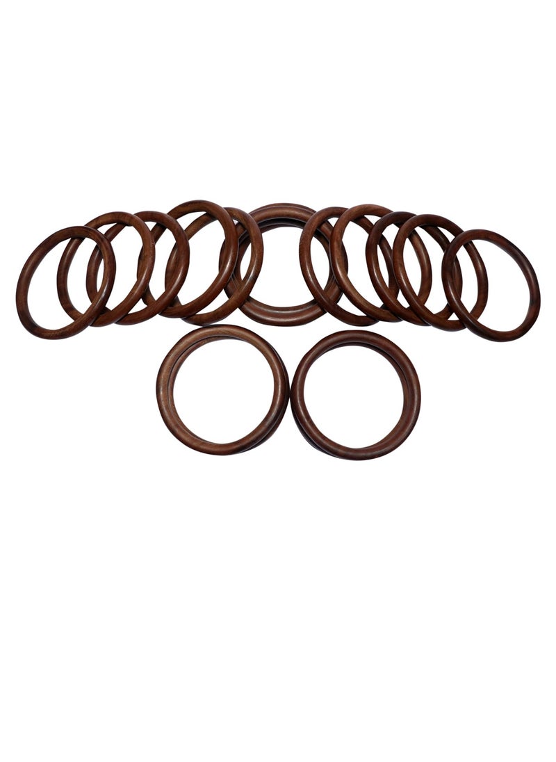 Torex TOREX� | Wooden Bag Handle 1 Pair for Macrame Purse, Bag, DIY Art and Craft (Round Brown (About 4.4'' inch, Inner Size 3.6'' inch, 11mm Diameter))  - Image 3