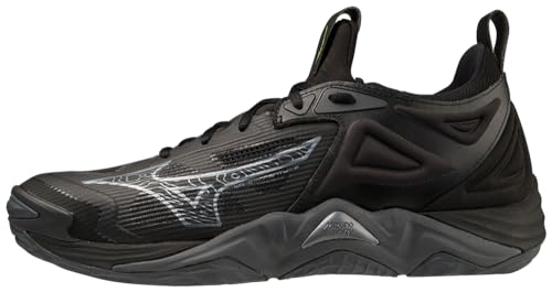 Mizuno حذاء الكرة الطائرة للرجال ميزونو ويف مومنتوم 3، أسود-رمادي، 10 - Image 5
