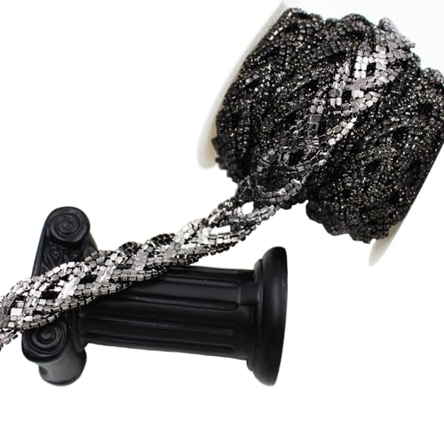 PEARLY JUN 1 Yard Rhinestone Trim Chain Black Rhinestone Stringing DIY Jewelry Wedding Party Bracelets Craft Bridal Bouquets Embellishment Accessories - Image 2