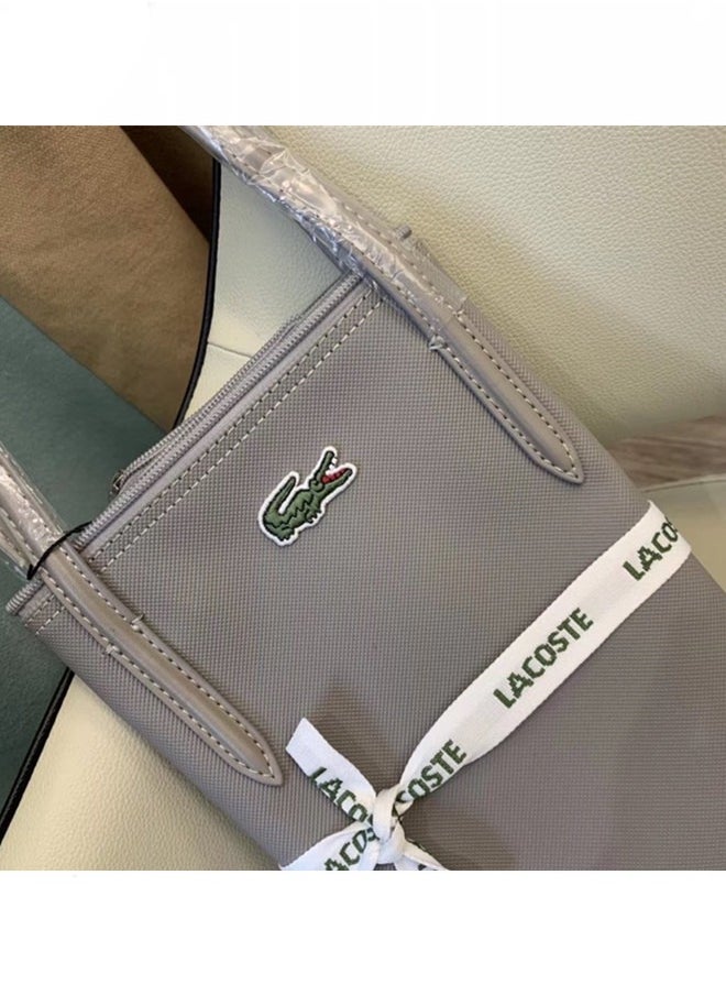 Lacoste Women's Concept Fashion Versatile Small Zipper Handbag Shoulder Bag grey - pzsku/Z0C5478EA099CF5DB43BEZ/45/_/1714028253/469a6c79-6946-4cdd-8165-9996de69034c