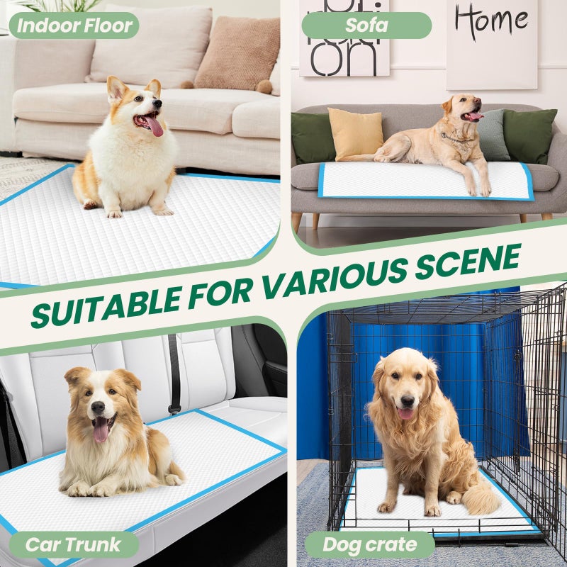 IMMCUTE 100 Count Large Dog & Cat Puppy Pee Pads - 28"x30" Absorbent Potty Training Pads | Leakproof Quick-Dry Disposable Pet Pads for Puppies, Dogs & Cats | Indoor, Outdoor, Litter Box, Housebreaking Use - Image 4