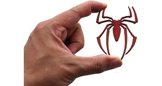 VRT 3D Chrome Emblem Automotive Car, Bike Badges Logo Self Adhesive Sticker (Spider, Red) - Image 3