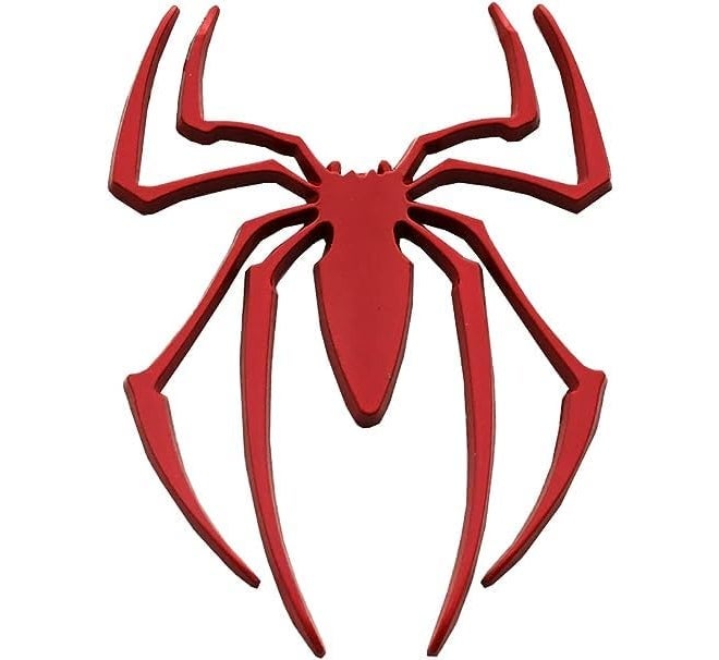 VRT 3D Chrome Emblem Automotive Car, Bike Badges Logo Self Adhesive Sticker (Spider, Red) - Image 2