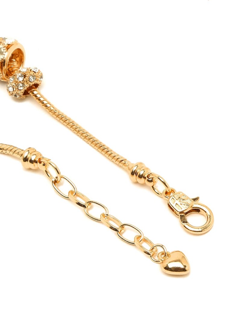 YouBella Jewellery Bracelets for Women Stylish Multi-Colour Gold Plated Charm Crystal Bracelet Bangle Jewellery for Girls and Women (Style 3) - Image 5