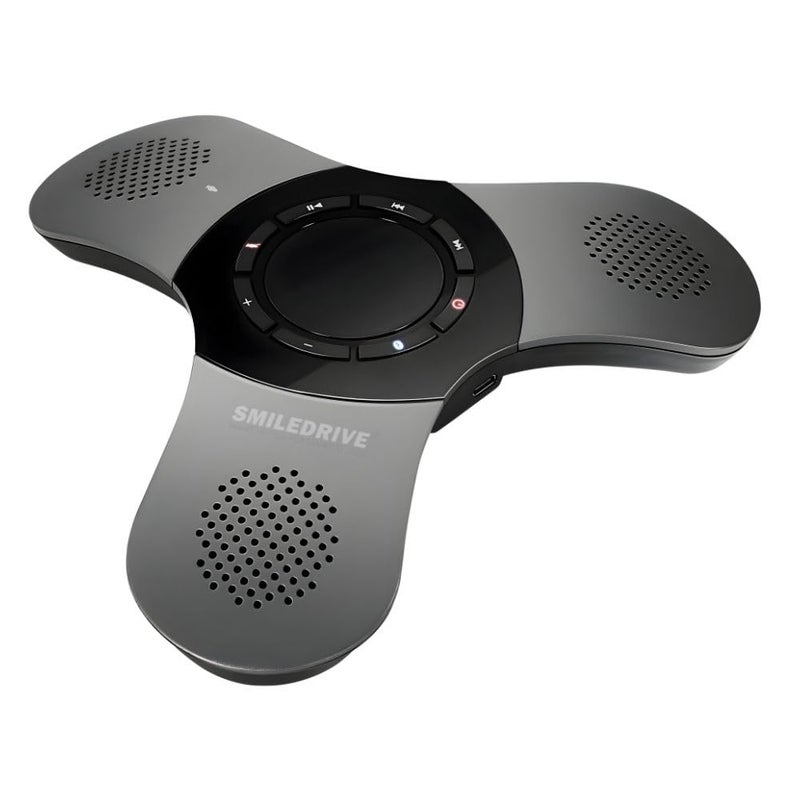 SMILEDRIVE® Portable Wireless Conference Speakerphone with Mute Feature|Loud Voice|Noise Reduction|360°Pickup Upto 20ft|360°Omnidirectional Mic|Bluetooth/USB Dual Connection|Audio/Video/Online Calls - Image 4