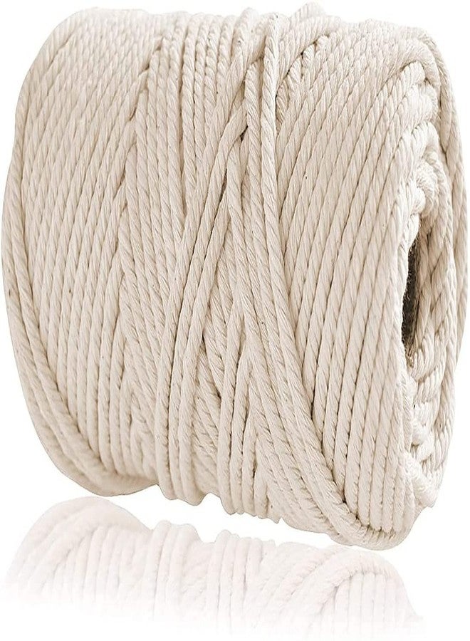 UKIYO | 3mm Macrame Cord | 3 PLY Twisted Cotton Cord| 100% Natual Cotton Macrame Rope | for Handmade Plant Hanger Wall Hanging Craft Making (150), White - Image 1