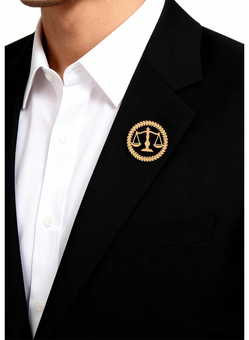 Pin Brooch, 1PC Golden Stainless Steel Pin Brooch for Women Men Children, Lapel Pins Shirt Collar Brooch Buckle Lapel Pins Badge Suit Clip Accessory for Clothing Bags Jackets Shirts. - Image 2