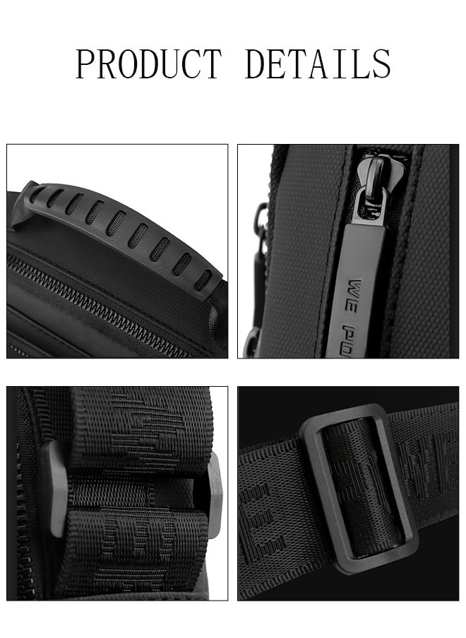 DUNISO - Mens Crossbody Bag Shoulder Bag with Adjustable Strap and Top Handle Multi-layer Functional New Trends Fashion Handbag Casual Daypack Small Shoulder Backpack for Men for Daily Commute & Short Trips,Green - Image 1