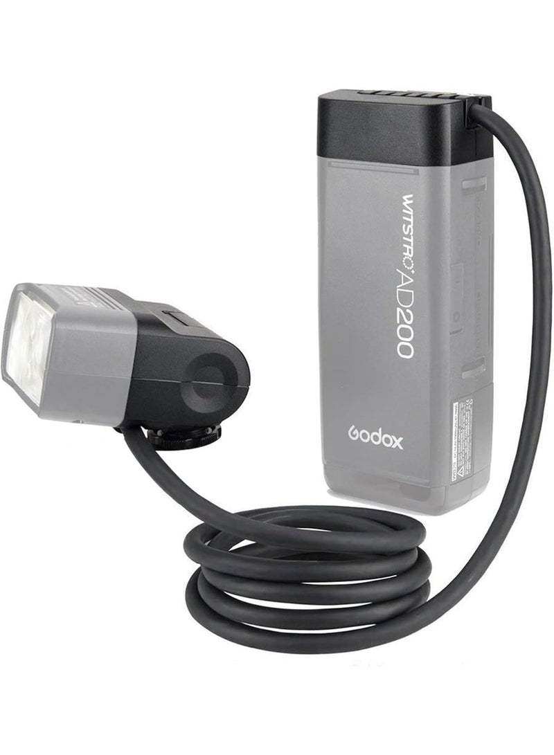 Godox 200W Extension Flash Head EC200 for Godox AD200 Pocket Flash, 2M Extend Power Cable, Works with AD200 Bare Bulbs Head and Speedlite Head - Image 1