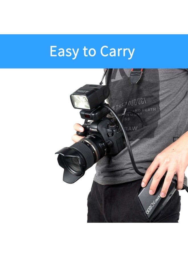 Godox 200W Extension Flash Head EC200 for Godox AD200 Pocket Flash, 2M Extend Power Cable, Works with AD200 Bare Bulbs Head and Speedlite Head - Image 3