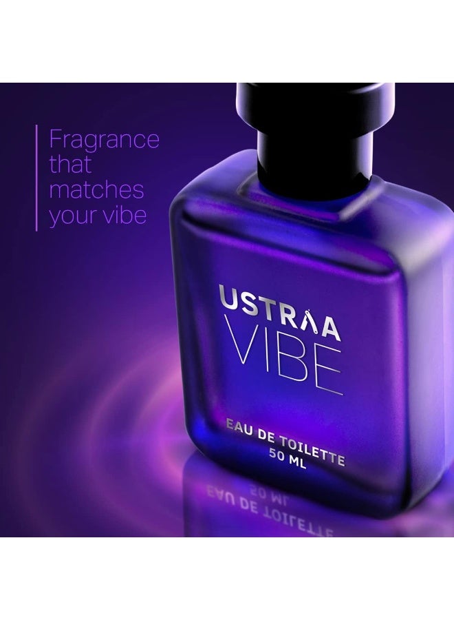 Ustraa Vibe Eau de Toilette for Men - 50ml | Long-Lasting Masculine Fragrance | Woody & Citrusy Notes with Sweet Accents | Sophisticated Glass Bottle | Perfect for All Occasions - Image 4