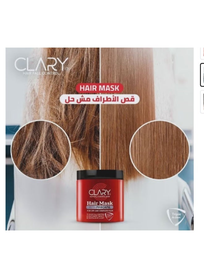 Klare Clary Hair Mask for Deep Nourishment and Hydration to Treat Dry, Damaged, and Frizzy Hair (300 ml) - Image 3