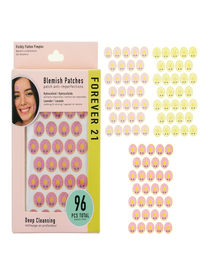 FOREVER 21 Blemish Patches 96pc Deep Cleansing Hydrocolloid Acne Stickers -Dounuts - Image 1