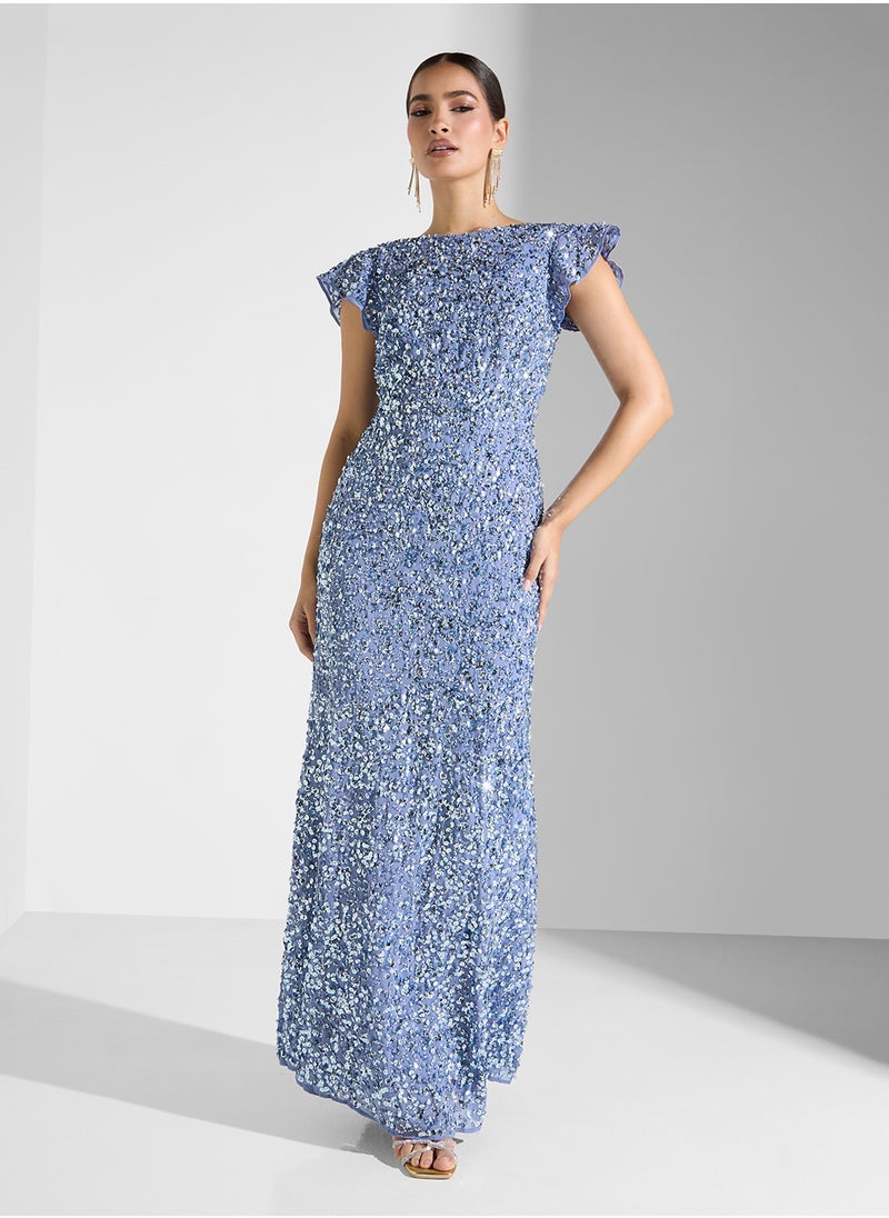 Maya All Over Encrusted Sequin Maxi Dress  - Image 1