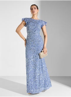 Maya All Over Encrusted Sequin Maxi Dress  - Image 4