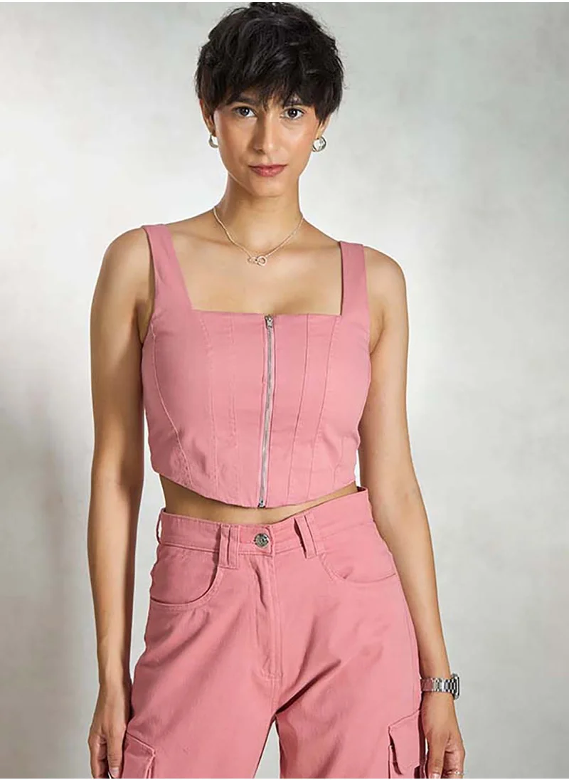 فيرجيو VIRGIO Cotton Stretch Plush Seamed Corset