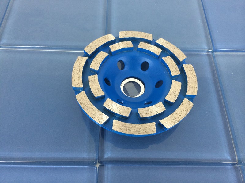 TEMO 4 Inch Professional Diamond Two Row Segment Grinding Wheel Disc for Marble Tile Concrete and Rock - Image 1