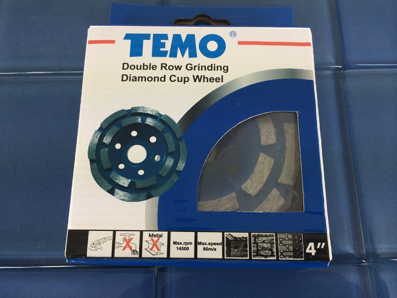 TEMO 4 Inch Professional Diamond Two Row Segment Grinding Wheel Disc for Marble Tile Concrete and Rock - Image 3