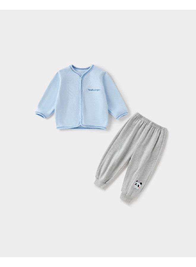 YISHUANGER Boys' Early Autumn Outfits 2025 New Set Baby Two-piece Set Stylish Long Sleeves Small & Medium Infants Early Spring Autumn - Image 1