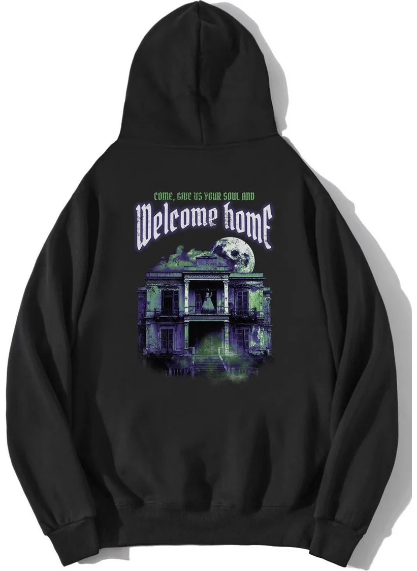 BRZ Collection Unisex Oversize HuntedHouse Welcome Home Hoodie