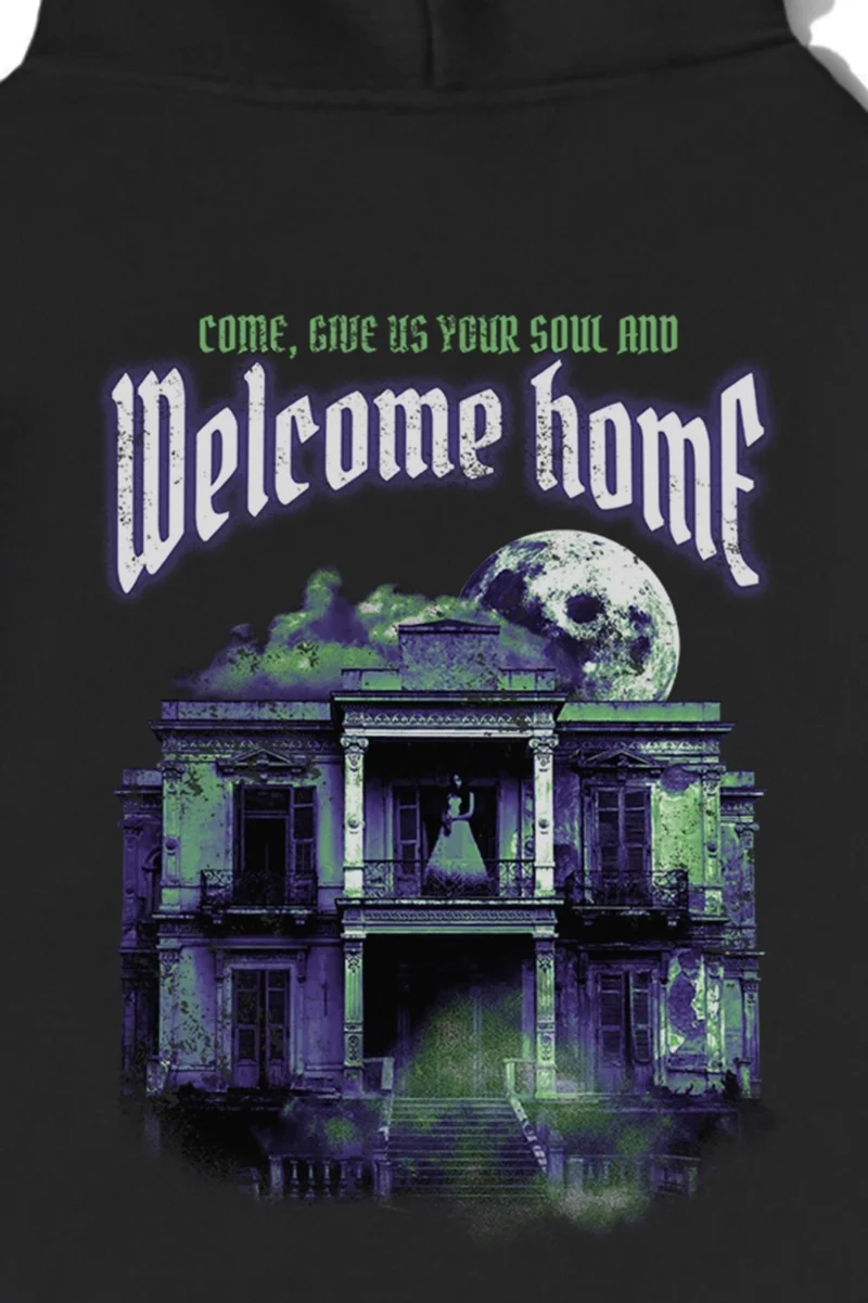 بي ار زد كولكشن Unisex Oversize HuntedHouse Welcome Home Hoodie
