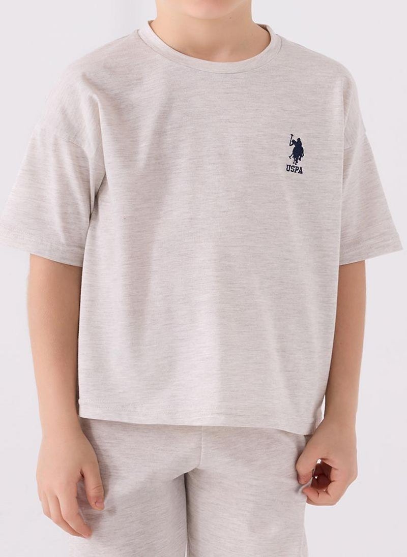 U.S. Polo Assn. U.S. Polo Assn. Boys Beige Bermuda Set  - Image 4