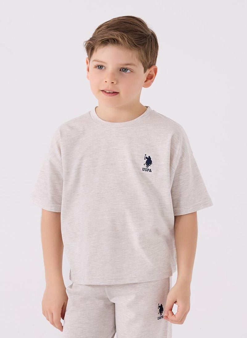 U.S. Polo Assn. U.S. Polo Assn. Boys Beige Bermuda Set  - Image 2