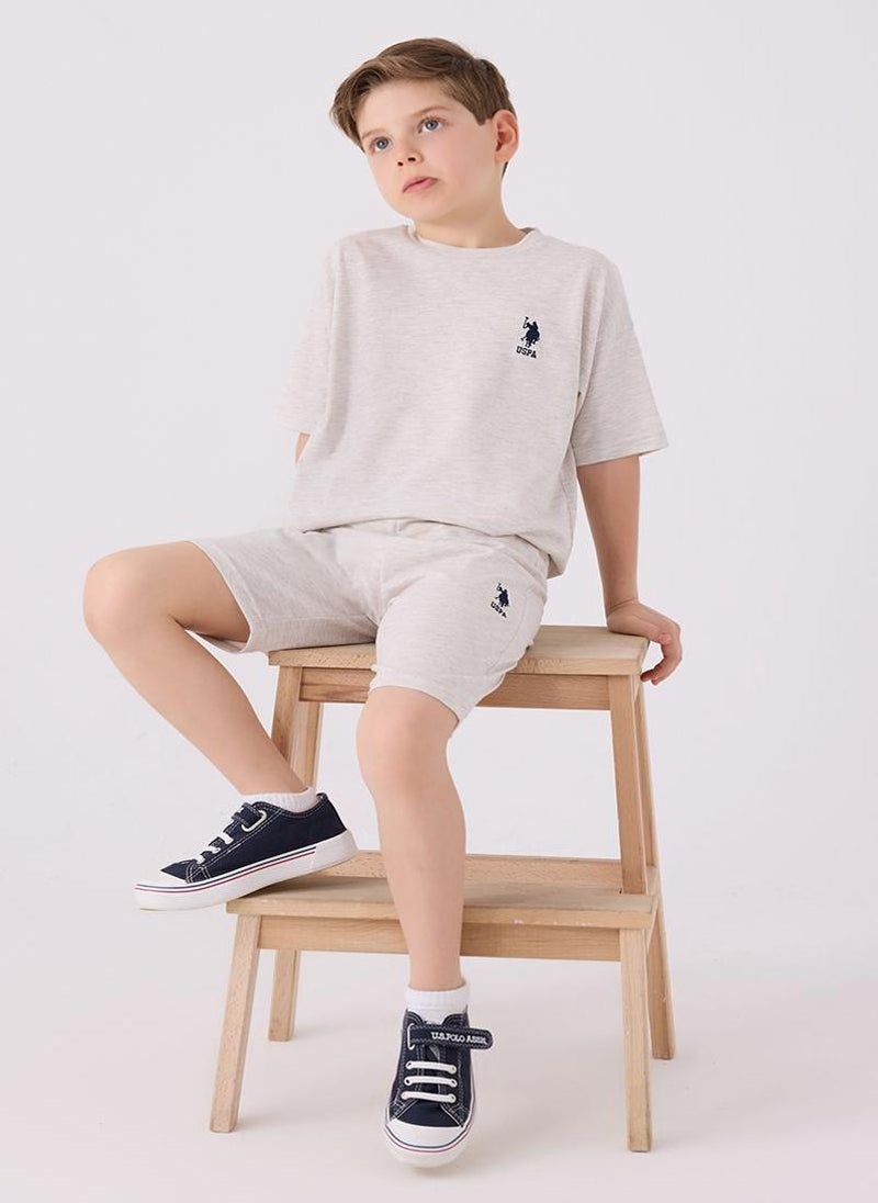 U.S. Polo Assn. U.S. Polo Assn. Boys Beige Bermuda Set  - Image 3