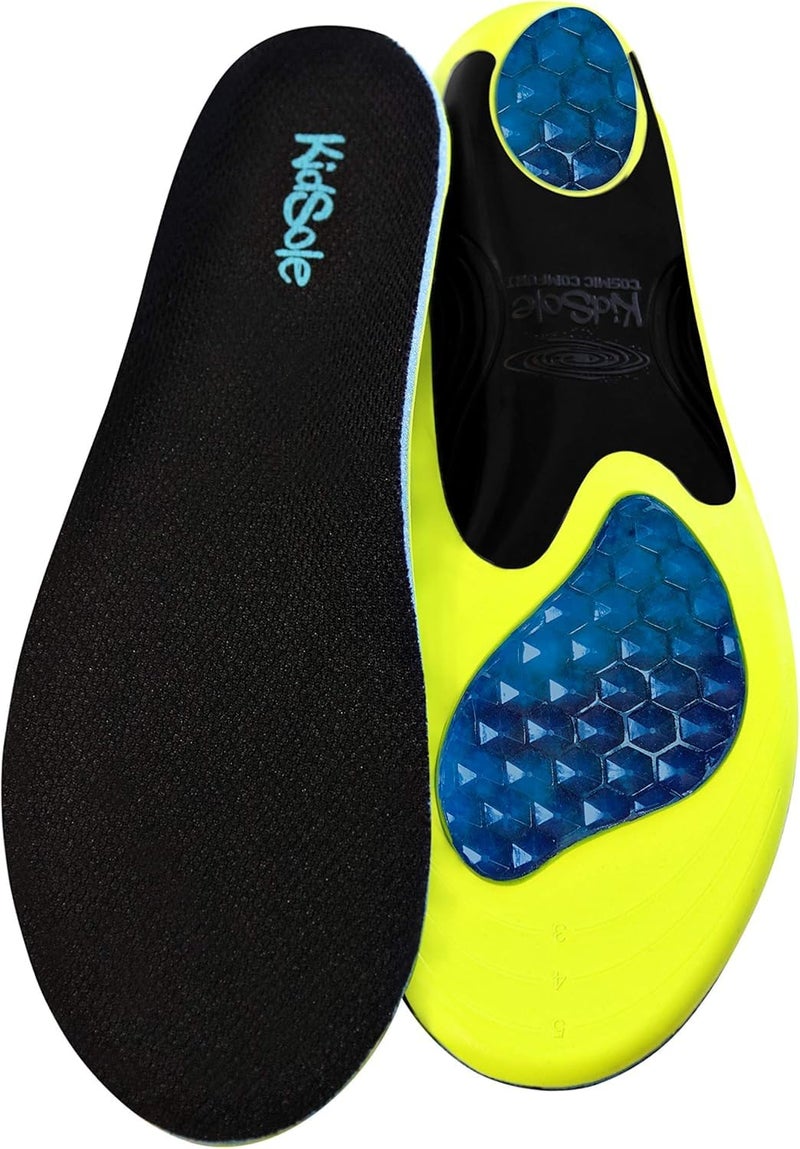 KidSole Cosmic Comfort Reinforced Arch Support Soft & Strong Children's Insole. Slim Profile & Strong Support with Memory Foam Soft Top. ((26 CM) US Teen Size 7-9) - Image 3
