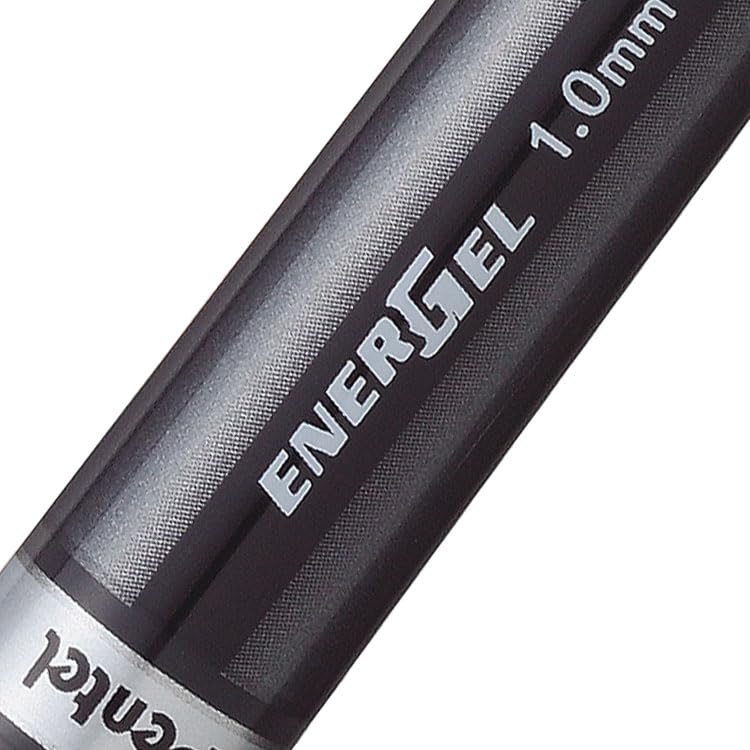 Pentel BL30A EnerGel NV Liquid Gel Pen, 1mm, Black Barrel, Black Ink, Dozen - Image 4