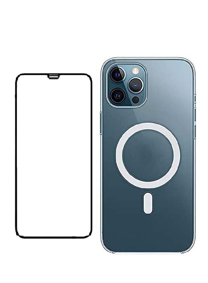 هيكسابيكس واقي شاشة ٢ × ١ مع غطاء حماية شفاف من ماج سيف لهاتف ايفون ١٢ برو - Image 1