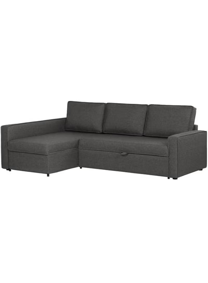 Al Zakharef Furniture 3-Seater Diwan Sofa Cum Bed with Storage – Convertible L-Shape Sofa Bed with Cushions, Fabric & Foam Comfort, Modern Living Room Furniture (Grey, 210×160×95 cm) - Image 4