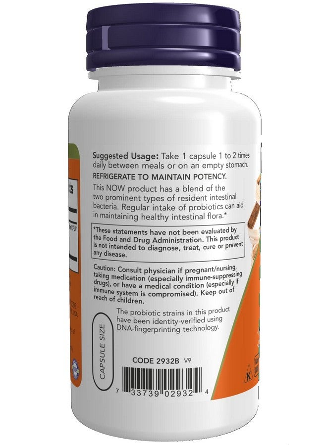 now Supplements 8 Billion Acidophilus & Bifidus Dairy Soy And Gluten Free Strain Verified 120 Veg Capsules - Image 3