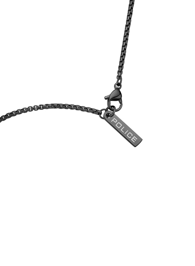 بوليس Showpiece Black IP Necklace for Men