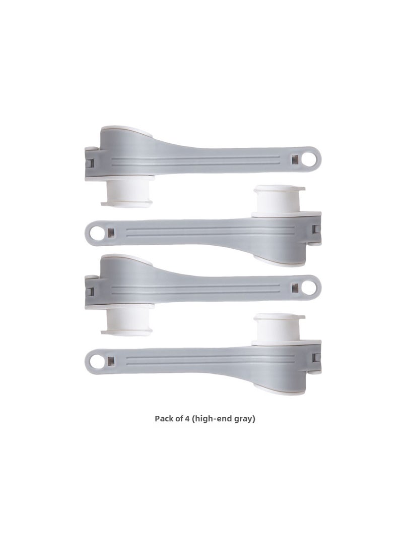 Generic - Kitchen Bag Sealing Clips Food Freshness Preservation Grey 4 Pack - Image 1