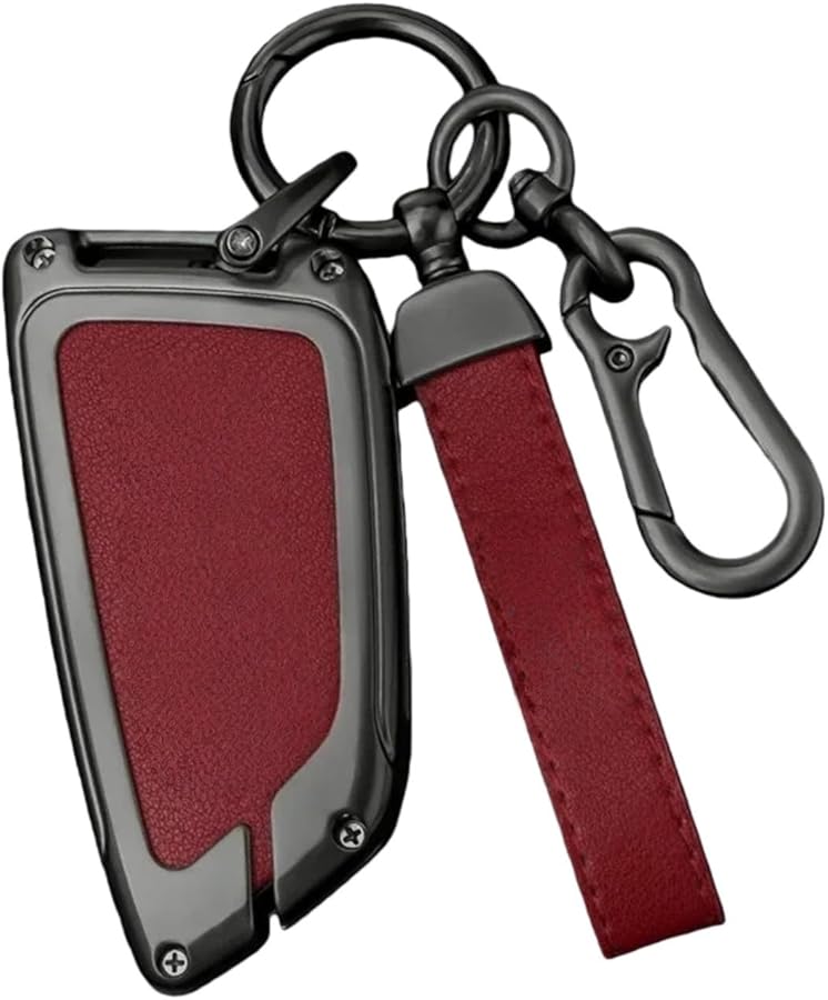 Red Car Key Case Metal Key Shell Cover Compatible For BMW E36 E39 E46 E60 E90 E91 F25 F15 F10 F20 F01 X1 X2 X3 X5 X7 - Image 1