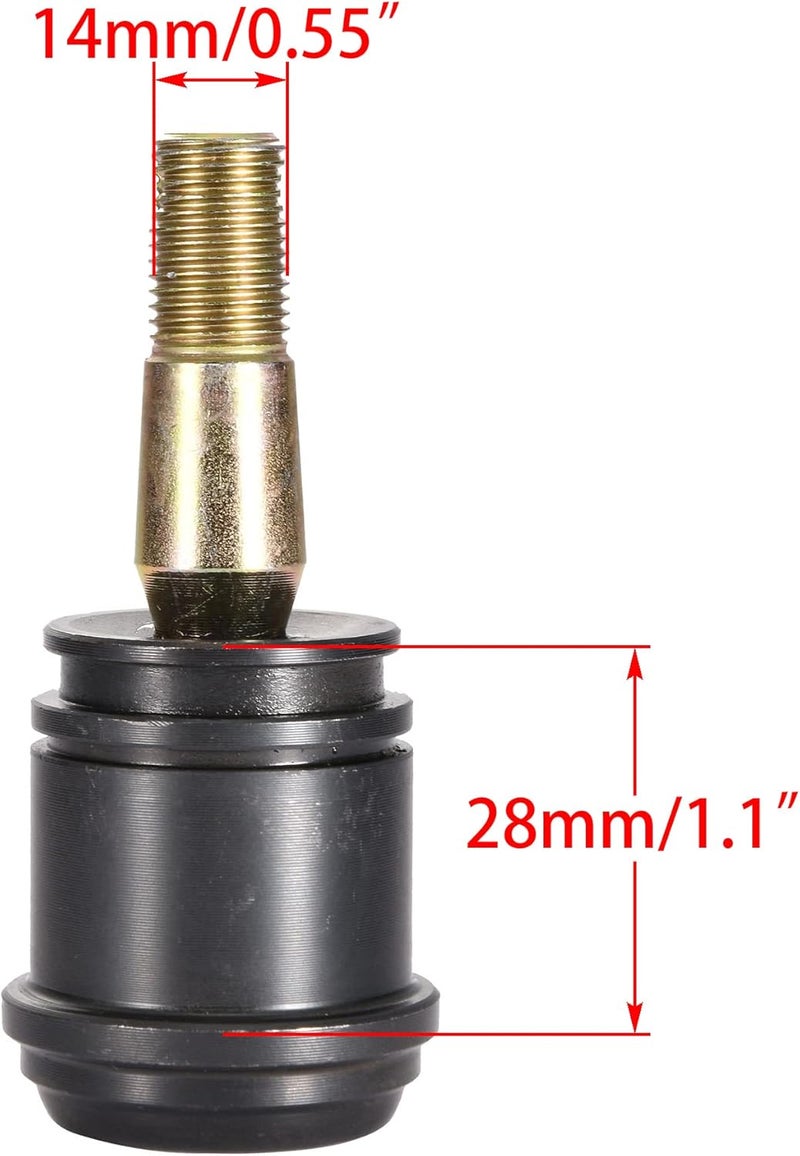 WOOSTAR 14mm Round Arm Ball Joint Replacement for ATVs and Buggies - Image 2