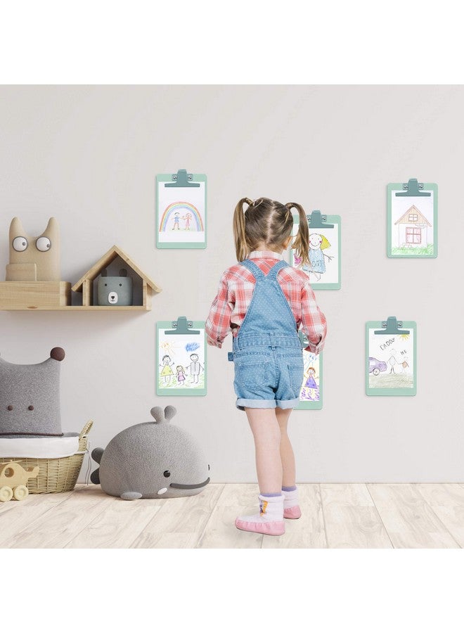 Acrimet Clipboard Memo Size A5 (9 1/4" X 6 1/3") Premium Metal Clip (Plastic) (Green Color) (6 Pack) - Image 3