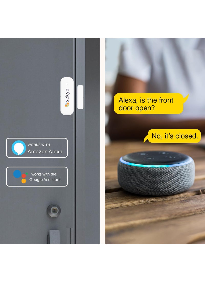 Sekyo Sekyo WiFi Smart Door Sensor Alarm for Home Magnetic Wireless Door Open Alarm Security System Realtime Notification on Smartphone WiFi Required App Control Easy Installation Pack of 1  - Image 4