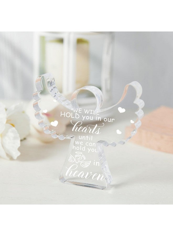 Xendelow Miscarriage Gifts for Mothers, Remembrance Gift, Sympathy Gifts, Baby Footprint Memorial Angel Acrylic Desk Sign, Infant Loss Sympathy Gift, Funeral in Memory of Loss of Baby - Image 3