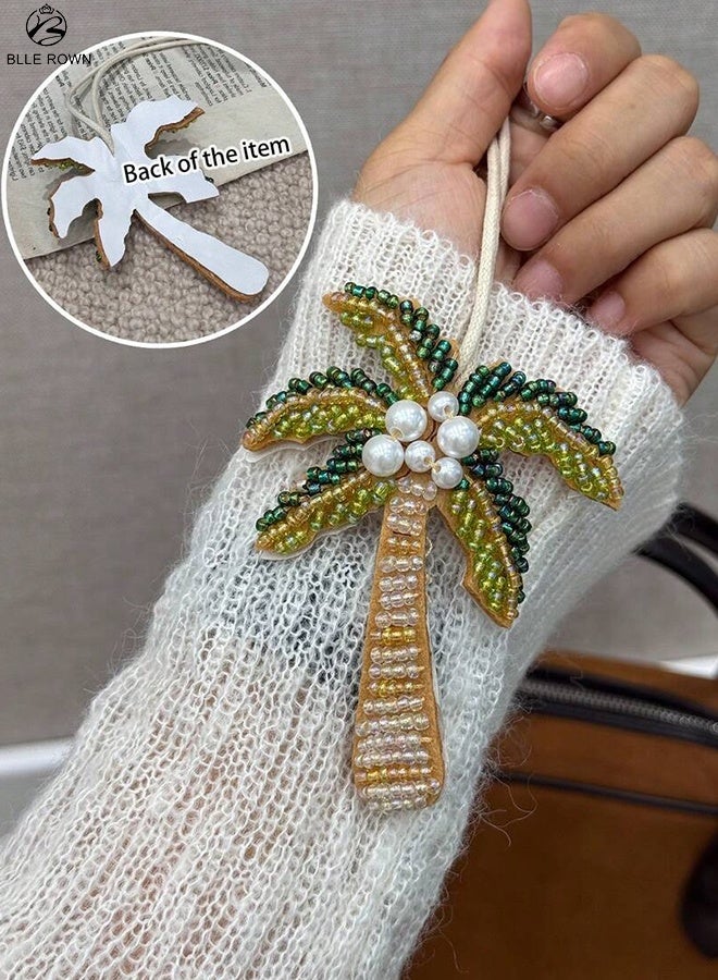 بليه روان اكسسوار شنطة نخلة مطرزة بالخرز لتعليق الشنط والمفاتيح - Image 1